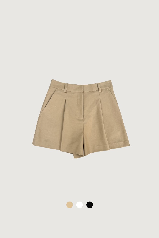 pintuck shorts